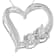 1/10ctw Diamond Heart Sterling Silver Pendant Necklace with 18" Chain