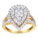 10K Yellow Gold Over Sterling Silver Diamond Cluster Ring (1 1/2 Cttw,
H-I Color, I1-I2 Clarity)