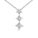 10K White Gold 1/5ctw Princess Cut Diamond 3 Stone 18" Pendant
Chain(H-I Color, SI2-I1 Clarity)