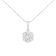 14K White Gold 2.0ctw Round Diamond 7 Stone Flower 18" Pendant
w\chain(H-I Color, SI2-I1 Clarity)