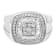 14K White Gold Men's Diamond Band Ring (1 cttw, H-I Color, SI1-SI2 Clarity)