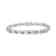 3.5 mm Lab Created Blue Tanzanite and 1/6 ctw Diamond Rhodium Over
Sterling Silver Tennis Bracelet
