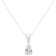 IGI certified 10K White Gold 1/2ctw Diamond Pear Pendant w\chain(I-J, I1)