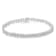 Sterling Silver 1.0ctw Chevron 2 Stone Arrow Link Tennis Bracelet