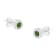 Sterling Silver 1/5ctw Round Brilliant-Cut Green Diamond Miracle-Set
Stud Earrings