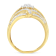 10K Yellow Gold Over Sterling Silver 1-1/8ctw Diamond Flower & Fern
Ring (I-J Color, I2-I3 Clarity)