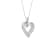 Sterling Silver 7/8ctw Baguette Diamond Heart Pendant Necklace (I-J, I2-I3)