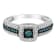 Sterling Silver Blue Miracle-Set Diamond Engagement Ring (1/2 Cttw, J-K
Color, I1-I2 Clarity)