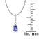 10k White Gold Genuine Pear-Shape Tanzanite and Diamond Drop Pendant
With Chain