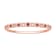 10k Rose Gold Vintage Style Ruby and Diamond Petite Stackable Band
