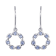 10K White Gold Tanzanite Circle Drop Earrings
