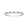 10k White Gold Vintage Style Sapphire and Diamond Petite Stackable Band