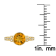 10k Yellow Gold Vintage Style Genuine Round Citrine and Diamond Ring