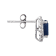 10K White Gold Sapphire and Diamond Halo Earrings