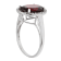 10k White Gold 3.50ct Oval Garnet and Diamond Halo Ring