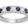 10k White Gold Sapphire and White Sapphire Vintage Style Anniversary
Wedding Band