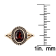 10k Yellow Gold Genuine Oval Garnet Split Shank Ring