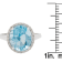 10k White Gold 3.50ct Oval Blue Topaz and Diamond Halo Ring