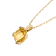 10k Yellow Gold Genuine Round Citrine Pendant With Chain