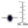 10k White Gold Oval Sapphire and Halo Diamond Ring