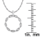 10k White Gold Braided Circle Diamond Pendant With Chain