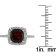 10k White Gold Cushion Garnet and Diamond Halo Ring