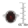 10k White Gold 3.50ct Oval Garnet and Diamond Halo Ring