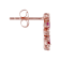 10K Rose Gold Ruby and White Topaz Crescent Earrings