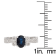 10k White Gold Vintage Style Oval Sapphire and Diamond Ring