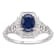 10k White Gold Vintage Style Genuine Oval Sapphire Filigree Ring