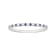10k White Gold Genuine Sapphire and Diamond Petite Stackable Band