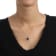 10k White Gold Oval Smoky Quartz and Diamond Halo Pendant With Chain