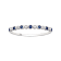 10k White Gold Genuine Sapphire and Diamond Petite Stackable Band