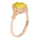 10k Yellow Gold Vintage Style Genuine Oval Citrine and Diamond Halo Ring
