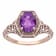 10k Rose Gold Vintage Style Genuine Oval Amethyst Filigree Ring
