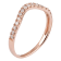 10k Rose Gold Curved Diamond Wedding Band 1/5 cttw, H-I Color, I1-I2 Clarity