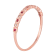 10k Rose Gold Vintage Style Ruby and Diamond Petite Stackable Band