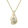 10k Yellow Gold Genuine Pear-shape Prasiolite and Diamond Halo Drop
Pendant With Chain