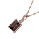 10k Rose Gold Genuine Emerald Cut Smoky Quartz and White Topaz Pendant
With Chain