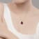 10k Yellow Gold Genuine Pear-shape Garnet Teardrop Pendant With Chain