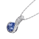 10k White Gold Genuine Pear-Shape Tanzanite and Diamond Drop Pendant
With Chain