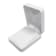 10k White Gold Genuine Emerald Cut Blue Topaz and White Topaz Pendant
With Chain