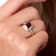 10k Rose Gold Emerald-Cut Garnet and Diamond Halo Ring