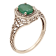 10k Yellow Gold Vintage Style Genuine Oval Emerald Filigree Ring