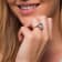 10k White Gold 3.50ct Oval Blue Topaz and Diamond Halo Ring