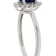 10k White Gold Oval Sapphire and Halo Diamond Ring