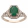 10k Yellow Gold Vintage Style Genuine Oval Emerald Filigree Ring