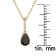 10k Yellow Gold Genuine Pear-Shape Smoky Quartz and Diamond Drop Pendant
With Chain