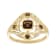 10k Yellow Gold Vintage Style Genuine Smoky Quartz and Diamond Ring