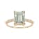 10k Yellow Gold Emerald-Cut Prasiolite and White Topaz Ring